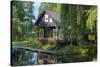 Europe, Germany, Brandenburg, Spreewald, LŸbben, Harbour 'Hafen 2', Harbour House-Chris Seba-Stretched Canvas