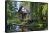 Europe, Germany, Brandenburg, Spreewald, LŸbben, Harbour 'Hafen 2', Harbour House-Chris Seba-Framed Stretched Canvas