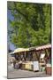 Europe, Germany, Brandenburg, Spreewald, LŸbbenau, Cucumber Stand, Harbour-Chris Seba-Mounted Photographic Print