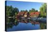 Europe, Germany, Brandenburg, Spreewald (Spree Forest), LŸbben, Harbour Basin-Chris Seba-Stretched Canvas