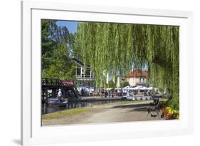 Europe, Germany, Brandenburg, Spreewald (Spree Forest), LŸbbenau, Harbour Promenade, Weeping Willow-Chris Seba-Framed Photographic Print