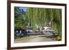 Europe, Germany, Brandenburg, Spreewald (Spree Forest), LŸbbenau, Harbour Promenade, Weeping Willow-Chris Seba-Framed Photographic Print