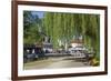 Europe, Germany, Brandenburg, Spreewald (Spree Forest), LŸbbenau, Harbour Promenade, Weeping Willow-Chris Seba-Framed Photographic Print