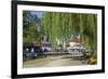 Europe, Germany, Brandenburg, Spreewald (Spree Forest), LŸbbenau, Harbour Promenade, Weeping Willow-Chris Seba-Framed Photographic Print