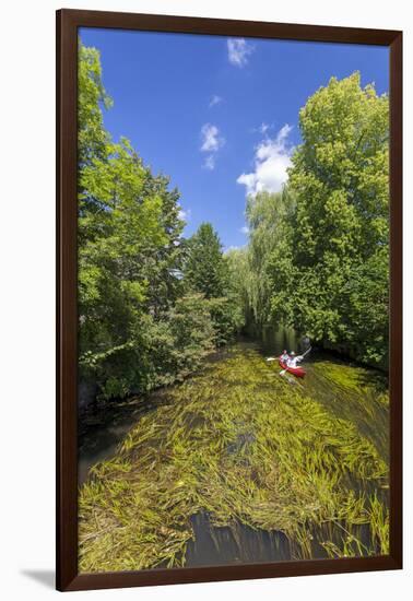 Europe, Germany, Brandenburg, Spreewald (Spree Forest), Schlepzig, Canoe Driver-Chris Seba-Framed Photographic Print