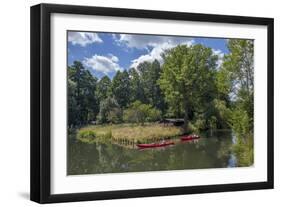 Europe, Germany, Brandenburg, Spreewald (Spree Forest), Schlepzig, Canoe Driver-Chris Seba-Framed Photographic Print