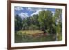 Europe, Germany, Brandenburg, Spreewald (Spree Forest), Schlepzig, Canoe Driver-Chris Seba-Framed Photographic Print