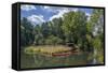 Europe, Germany, Brandenburg, Spreewald (Spree Forest), Schlepzig, Canoe Driver-Chris Seba-Framed Stretched Canvas