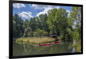 Europe, Germany, Brandenburg, Spreewald (Spree Forest), Schlepzig, Canoe Driver-Chris Seba-Framed Photographic Print