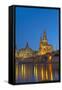Europe, Germany, Dresden, Elbe River, Saxon-Chris Seba-Framed Stretched Canvas