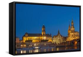 Europe, Germany, Dresden, Elbe River, Saxon-Chris Seba-Framed Stretched Canvas