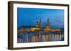 Europe, Germany, Dresden, Elbufer (Bank of the River Elbe), Saxony-Chris Seba-Framed Photographic Print