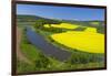 Europe, Germany, Eastern Westphalia, Rape Fields, Excursion Boat, Weser Course, Canoeist, Jetty-Chris Seba-Framed Photographic Print