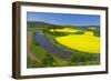 Europe, Germany, Eastern Westphalia, Rape Fields, Excursion Boat, Weser Course, Canoeist, Jetty-Chris Seba-Framed Photographic Print