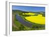 Europe, Germany, Eastern Westphalia, Rape Fields, Excursion Boat, Weser Course, Canoeist, Jetty-Chris Seba-Framed Photographic Print