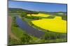 Europe, Germany, Eastern Westphalia, Rape Fields, Excursion Boat, Weser Course, Canoeist, Jetty-Chris Seba-Mounted Photographic Print