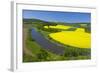 Europe, Germany, Eastern Westphalia, Rape Fields, Excursion Boat, Weser Course, Canoeist, Jetty-Chris Seba-Framed Photographic Print