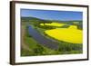 Europe, Germany, Eastern Westphalia, Rape Fields, Excursion Boat, Weser Course, Canoeist, Jetty-Chris Seba-Framed Photographic Print