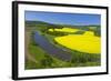 Europe, Germany, Eastern Westphalia, Rape Fields, Excursion Boat, Weser Course, Canoeist, Jetty-Chris Seba-Framed Photographic Print