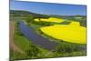 Europe, Germany, Eastern Westphalia, Rape Fields, Excursion Boat, Weser Course, Canoeist, Jetty-Chris Seba-Mounted Photographic Print