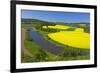 Europe, Germany, Eastern Westphalia, Rape Fields, Excursion Boat, Weser Course, Canoeist, Jetty-Chris Seba-Framed Photographic Print