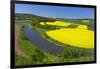 Europe, Germany, Eastern Westphalia, Rape Fields, Excursion Boat, Weser Course, Canoeist, Jetty-Chris Seba-Framed Premium Photographic Print