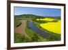 Europe, Germany, Eastern Westphalia, Rape Fields, Holiday Ship, Weser Course, Canoeist, Jetty-Chris Seba-Framed Photographic Print