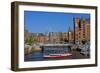 Europe, Germany, Hamburg, Old Warehouse District, Canal, Excursion Boat-Chris Seba-Framed Photographic Print