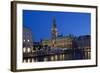 Europe, Germany, Hamburg, Townhall, Dusk-Chris Seba-Framed Photographic Print