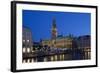 Europe, Germany, Hamburg, Townhall, Dusk-Chris Seba-Framed Photographic Print