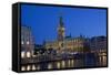 Europe, Germany, Hamburg, Townhall, Dusk-Chris Seba-Framed Stretched Canvas