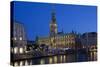 Europe, Germany, Hamburg, Townhall, Dusk-Chris Seba-Stretched Canvas