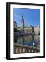 Europe, Germany, Hamburg, Townhall-Chris Seba-Framed Premium Photographic Print