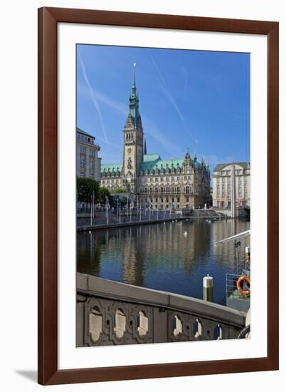 Europe, Germany, Hamburg, Townhall-Chris Seba-Framed Premium Photographic Print
