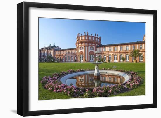 Europe, Germany, Hesse, Wiesbaden, Schloss Biberach on the Bank of the Rhine-Chris Seba-Framed Photographic Print