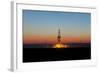 Europe, Germany, Lower Saxony, Deep Drilling Plant, Sunrise-Chris Seba-Framed Photographic Print