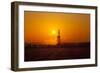 Europe, Germany, Lower Saxony, Deep Drilling Plant, Sunrise-Chris Seba-Framed Photographic Print