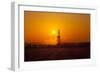 Europe, Germany, Lower Saxony, Deep Drilling Plant, Sunrise-Chris Seba-Framed Photographic Print