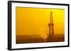 Europe, Germany, Lower Saxony, Deep Drilling Plant, Sunrise-Chris Seba-Framed Photographic Print