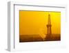 Europe, Germany, Lower Saxony, Deep Drilling Plant, Sunrise-Chris Seba-Framed Photographic Print