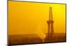 Europe, Germany, Lower Saxony, Deep Drilling Plant, Sunrise-Chris Seba-Mounted Photographic Print