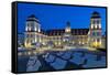 Europe, Germany, Mecklenburg-Western Pomerania, Baltic Sea Island RŸgen, Binz, Kurhaus, Evening-Chris Seba-Framed Stretched Canvas