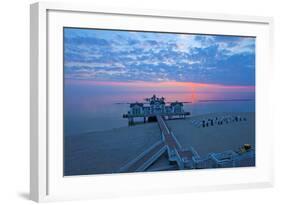 Europe, Germany, Mecklenburg-Western Pomerania, R?gen, Bathing Place Sellin, Pier, Daybreak-Chris Seba-Framed Photographic Print