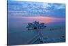 Europe, Germany, Mecklenburg-Western Pomerania, R?gen, Bathing Place Sellin, Pier, Daybreak-Chris Seba-Stretched Canvas