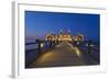 Europe, Germany, Mecklenburg-Western Pomerania, RŸgen, Bathing Place Sellin, Pier, Dusk-Chris Seba-Framed Photographic Print