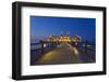 Europe, Germany, Mecklenburg-Western Pomerania, RŸgen, Bathing Place Sellin, Pier, Dusk-Chris Seba-Framed Photographic Print