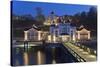 Europe, Germany, Mecklenburg-Western Pomerania, RŸgen, Bathing Place Sellin, Pier, Dusk-Chris Seba-Stretched Canvas