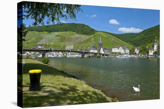 Europe, Germany, Rhineland-Palatinate, Bernkastel-Kues at Moselle River, Riverbank-Chris Seba-Stretched Canvas