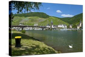 Europe, Germany, Rhineland-Palatinate, Bernkastel-Kues at Moselle River, Riverbank-Chris Seba-Stretched Canvas