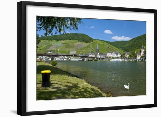 Europe, Germany, Rhineland-Palatinate, Bernkastel-Kues at Moselle River, Riverbank-Chris Seba-Framed Photographic Print